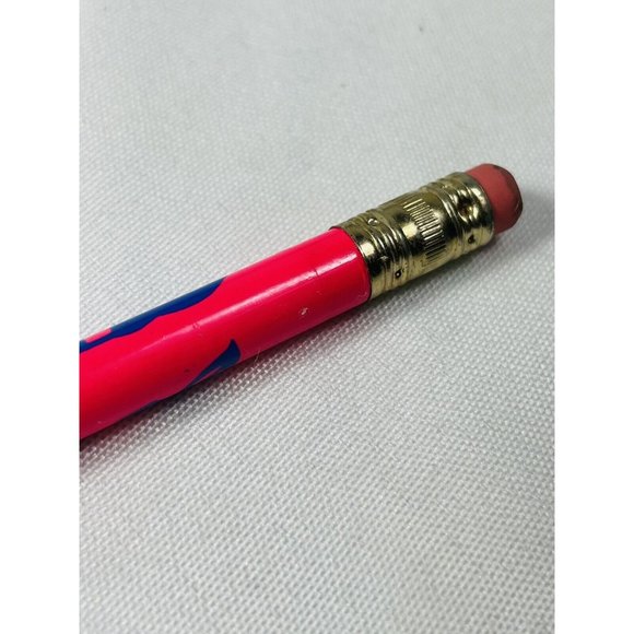 Honor Roll Student Neon Pink Wood Pencil Pink Eraser Vintage Sharpened Rare - Picture 4 of 10